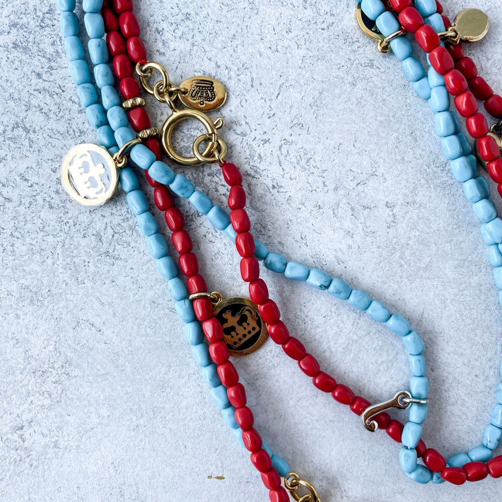 New Juicy Couture Necklace Set - Red&Turquoise
